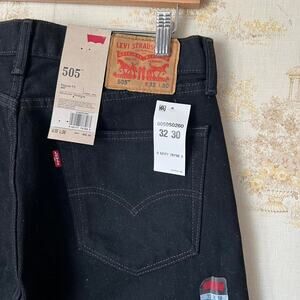 Levi's 505 Black Denim Jeans | NWT Deadstock | 32x30"